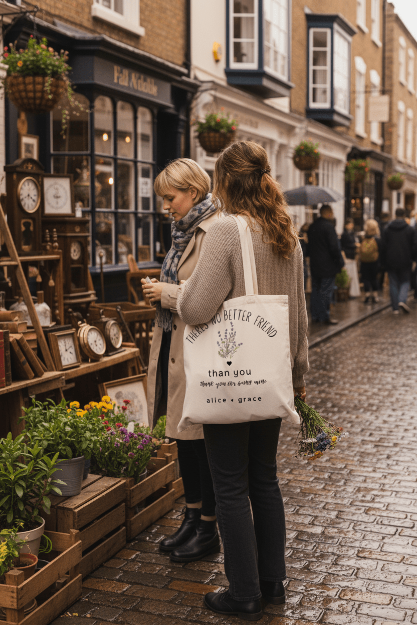 Personalised 'There's No Better Friend' Lavender Tote Bag | Custom Gift for Her - AlleyCrafters