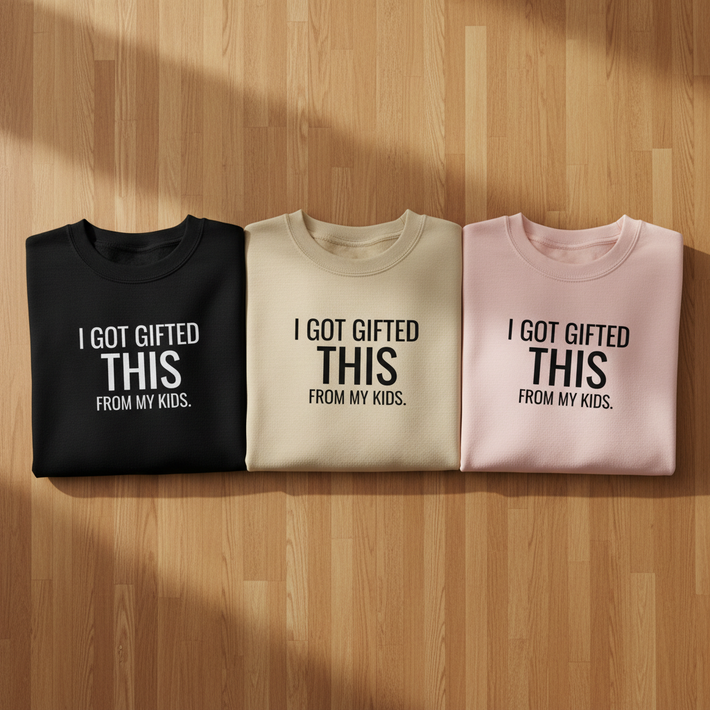 Three colours flat lay