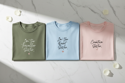 Three Sister Tees Folded Together