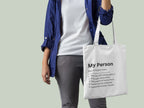 Definition Tote Bag — Personalised Gift Canvas Cotton Tote - Alley Crafters