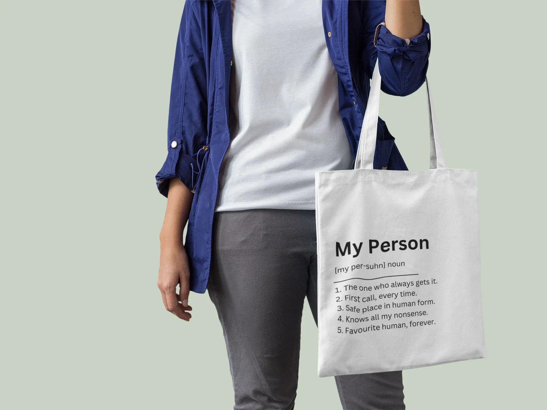 Definition Tote Bag — Personalised Gift Canvas Cotton Tote - Alley Crafters
