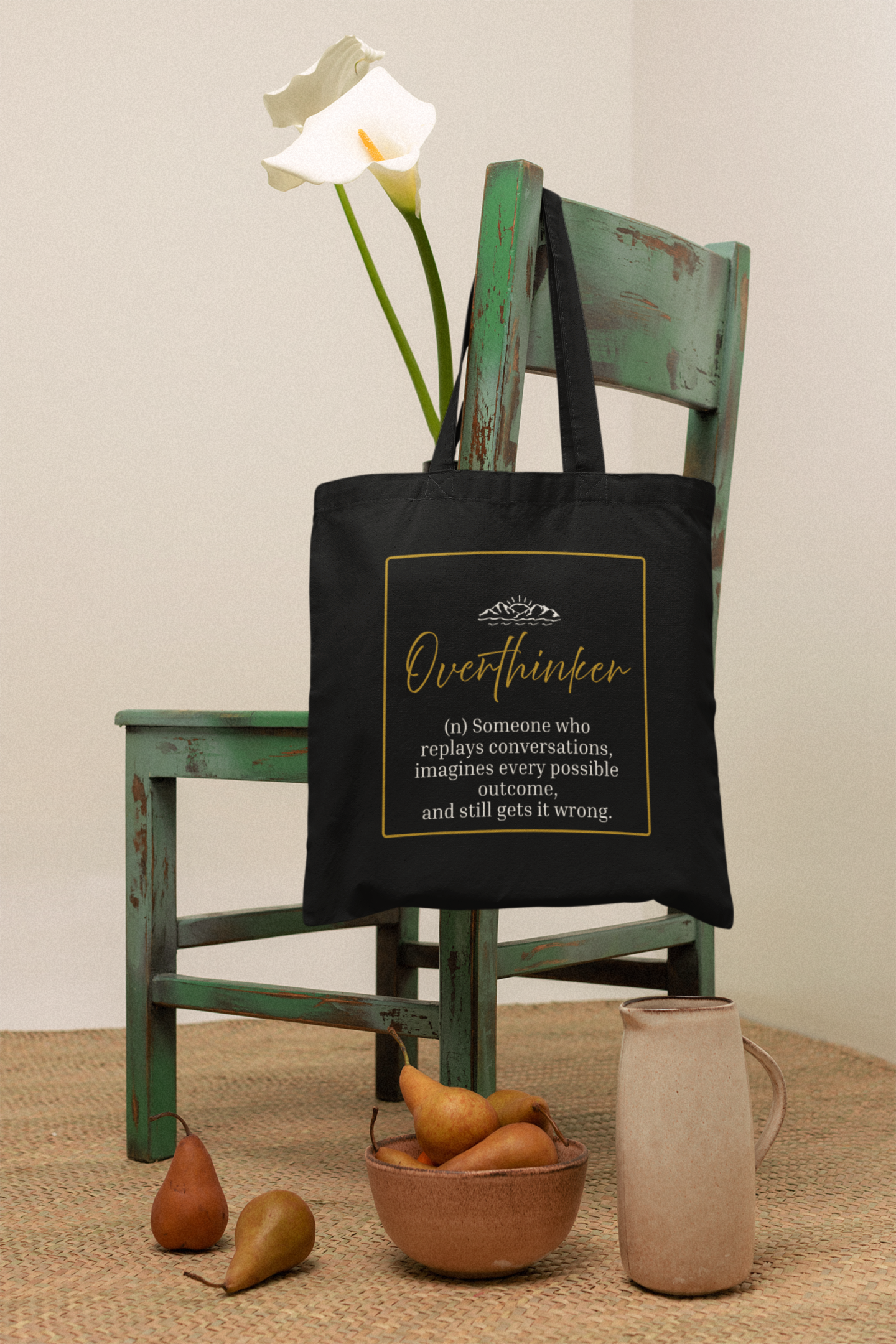 Wanderlust Definition Tote Bag | Funny Quote Cotton Tote | Gift for Her UK