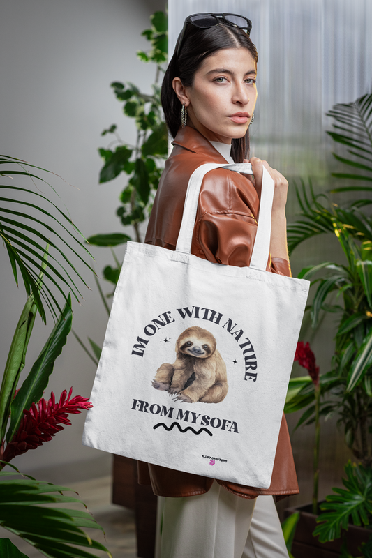 I'm One with Nature Sloth - Tote Bag