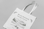 Personalised Mountain Tote Bag — Custom Location, Name & Date | Scenic Illustration - AlleyCrafters