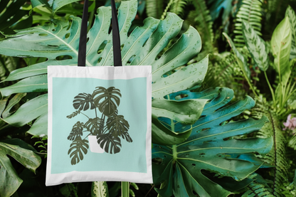 Tropical Monstera Tote - No Branding
