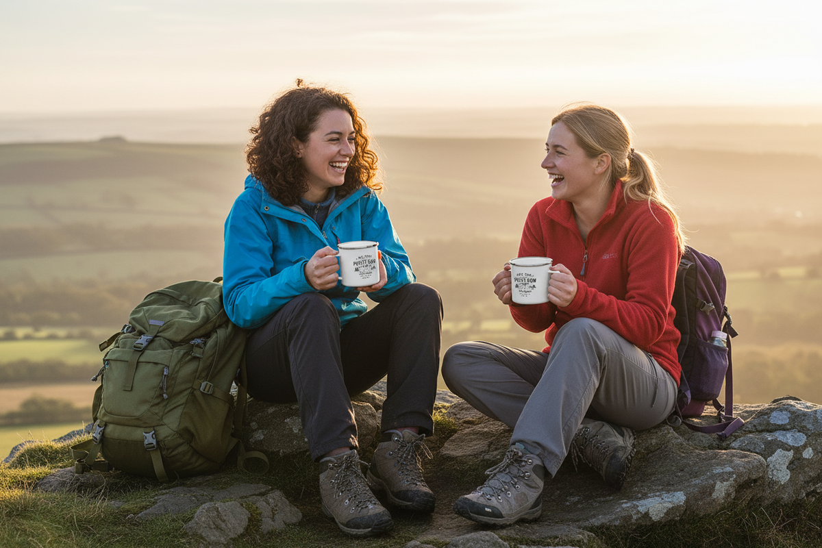 Two friends hilltop UGC