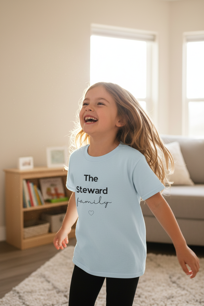 UGC girl spinning blue tee