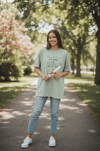 Sage green graduation T-shirt with "Dear future, I'm ready" and "Class of 2026" text