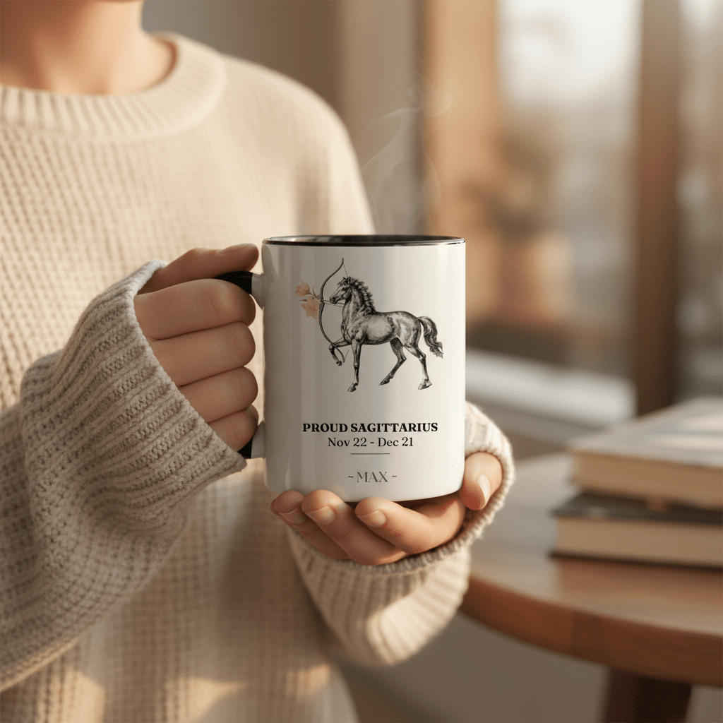 Personalised Zodiac Mug | Star Sign Birthday Gift | Custom Name & Birth Month - AlleyCrafters