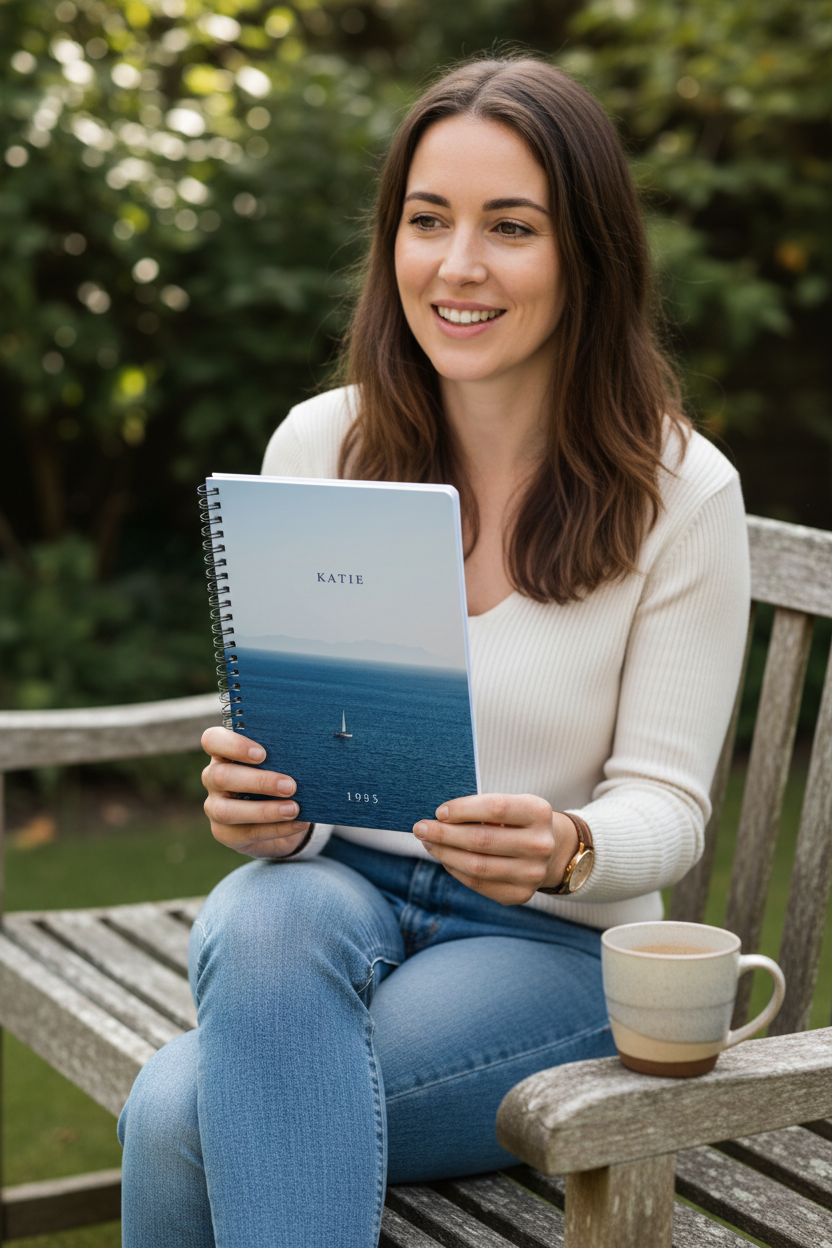 UGC mockup of the Katie 1995 calm sea notebook