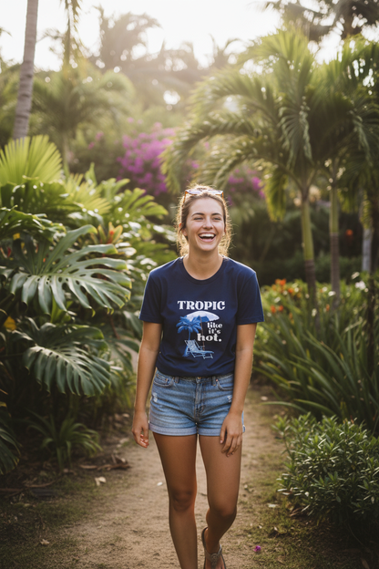 UGC Navy Tee Tropical Setting