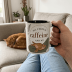 Personalised Cat Photo Mug – All I Need Is Caffeine and My Cat - #AlleyCrafters