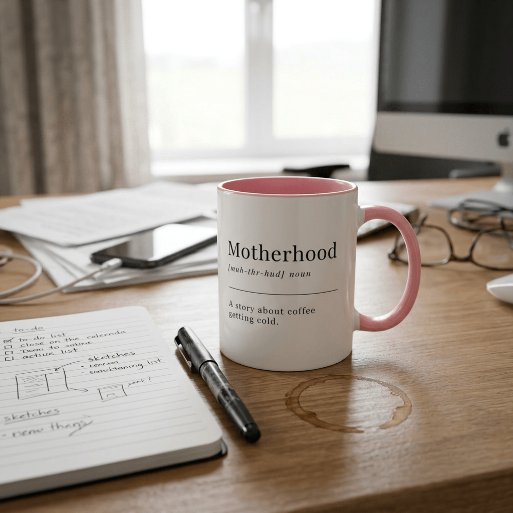 Funny Motherhood Mug – A Story About Coffee Getting Cold, 11oz - #AlleyCrafters
