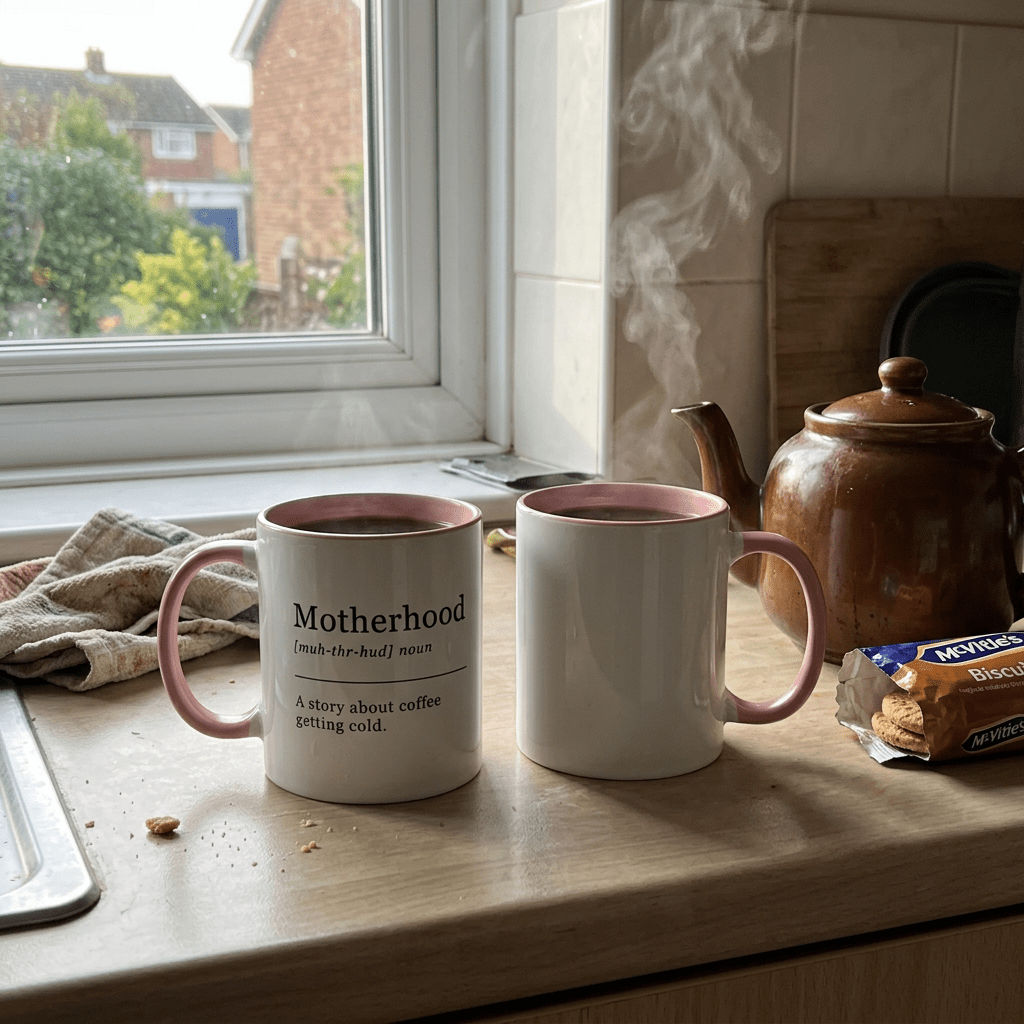 Funny Motherhood Mug – A Story About Coffee Getting Cold, 11oz - #AlleyCrafters