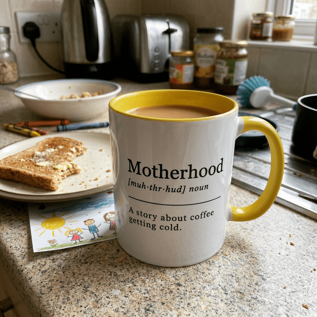 Funny Motherhood Mug – A Story About Coffee Getting Cold, 11oz - #AlleyCrafters