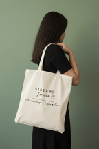 Personalised Sisters Forever Tote Bag | Sister Gift Cotton Tote - AlleyCrafters