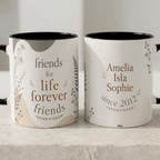 Personalised Friendship Mug – Friends for Life, Forever Friends - #AlleyCrafters