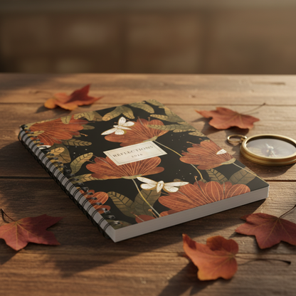 Vintage wooden table with autumn leaves