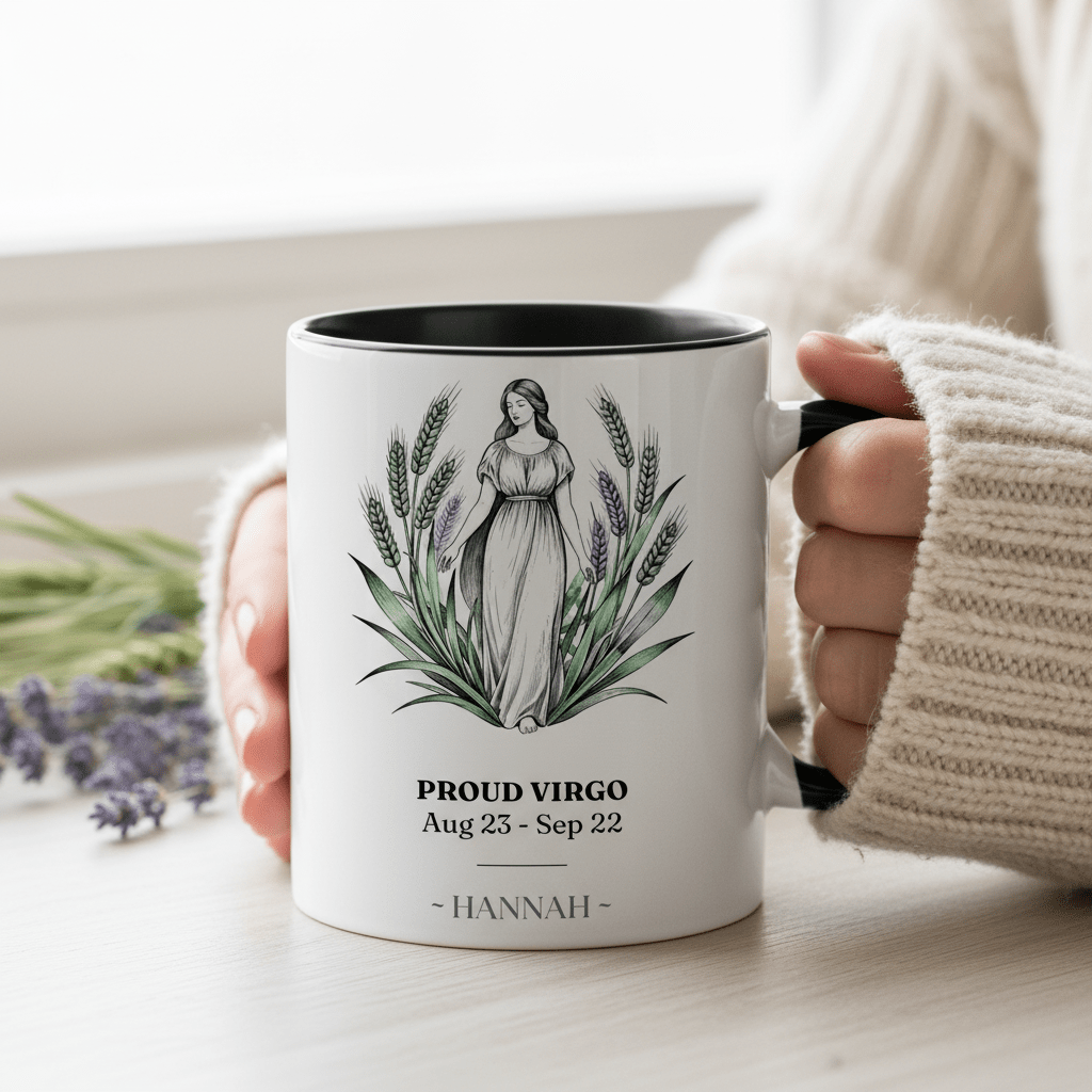 Personalised Zodiac Mug | Star Sign Birthday Gift | Custom Name & Birth Month - AlleyCrafters