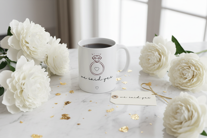 We Said Yes — bridal flatlay