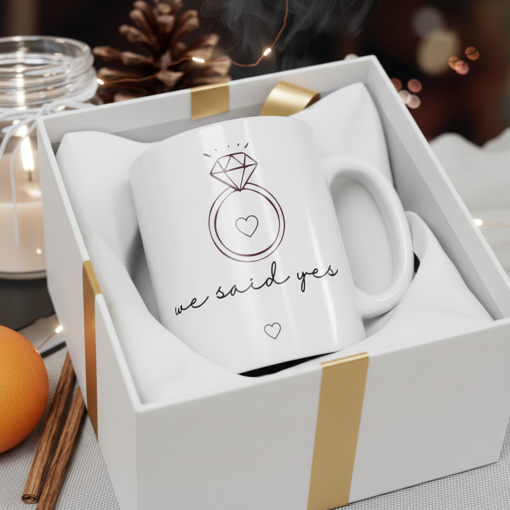 We Said Yes — gift box zoomed