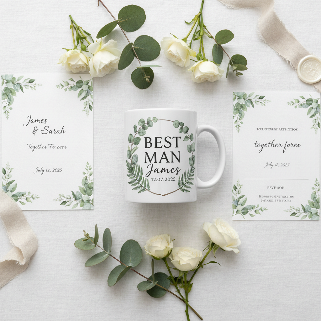 Wedding flat lay
