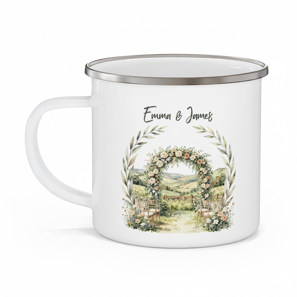 Wedding Floral Arch Mug – Emma & James