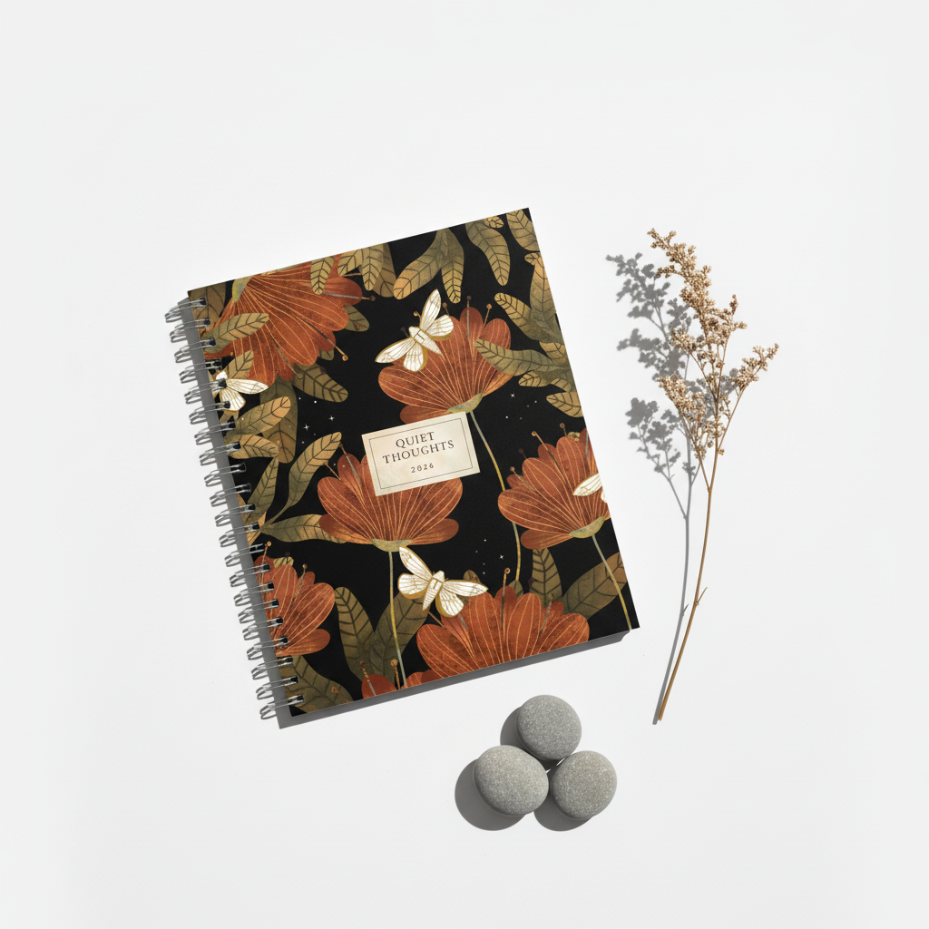 White background with dried flower