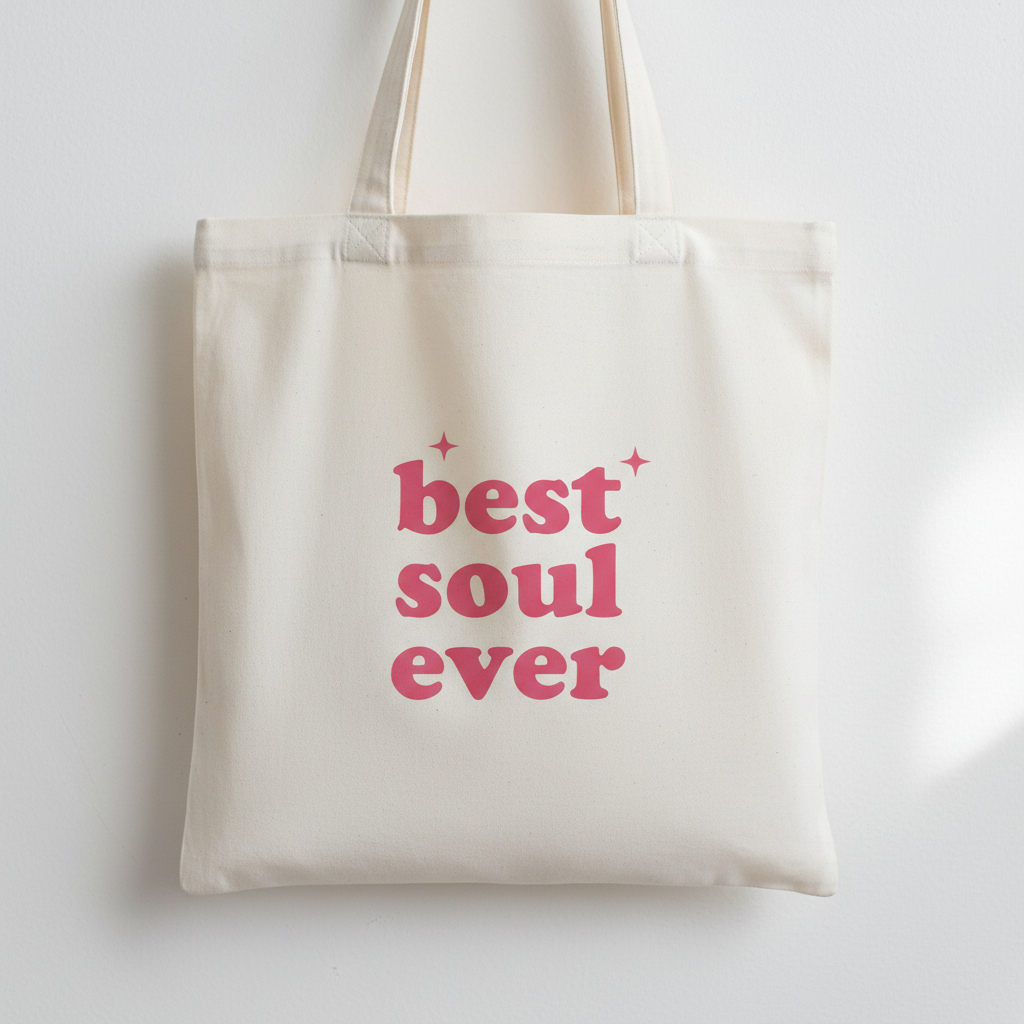 White best soul ever tote on wall