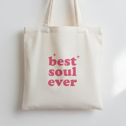 White best soul ever tote on wall