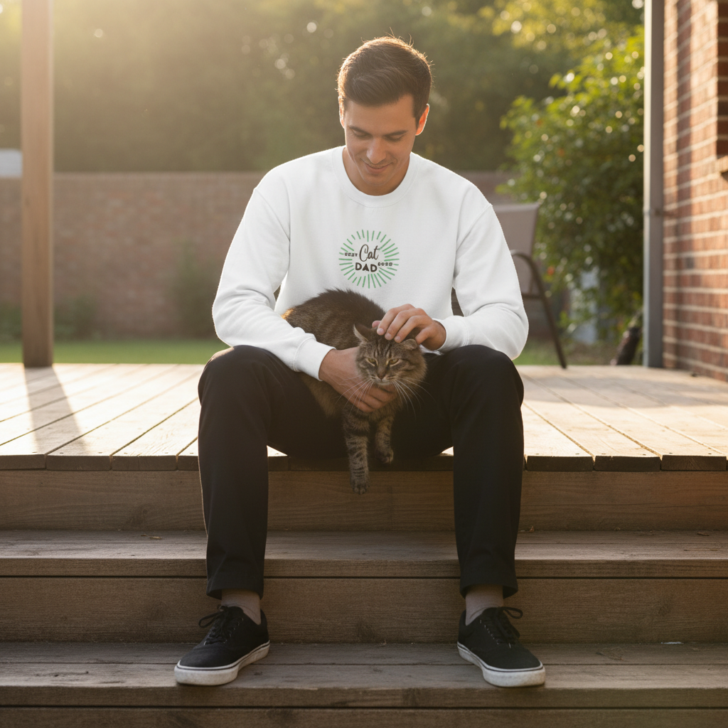 White cat dad lifestyle