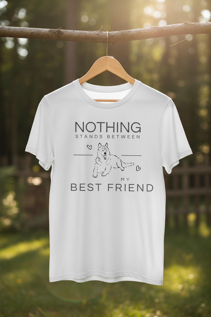 White Dog Tee Hanging