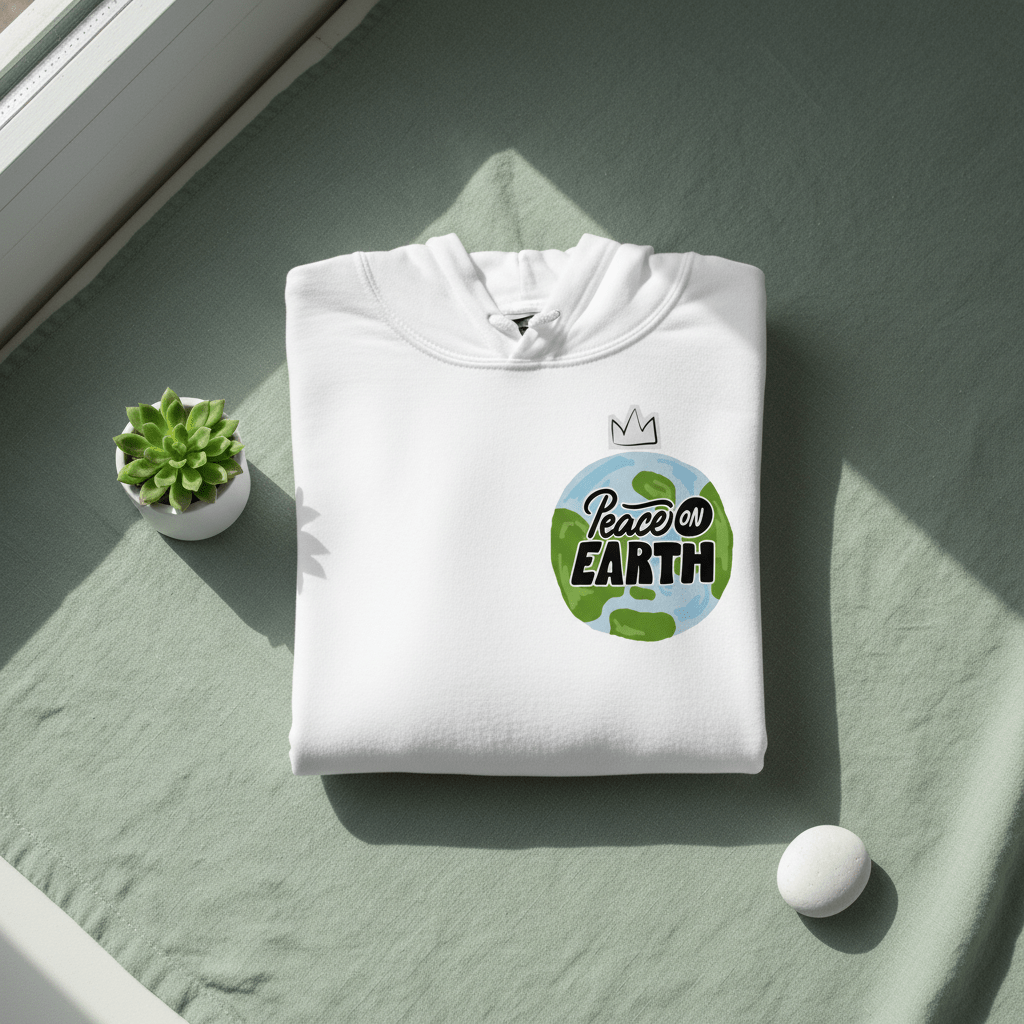 Peace on Earth Hoodie | Nature & Peace Graphic - AlleyCrafters