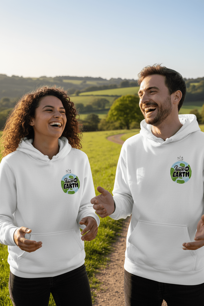 Peace on Earth Hoodie | Nature & Peace Graphic - AlleyCrafters