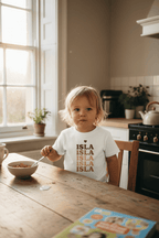 Kids' Personalised Retro Name Stack Tee | Custom Name T-Shirt - AlleyCrafters