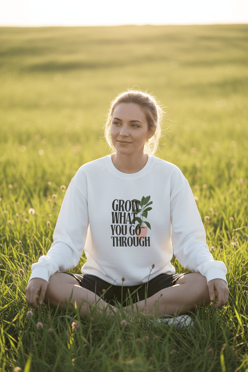 “Grow What You Go Through” Sweatshirt - AlleyCrafters