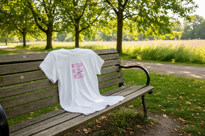 White T-Shirt Draped on Bench