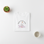 White t-shirt filling most of image