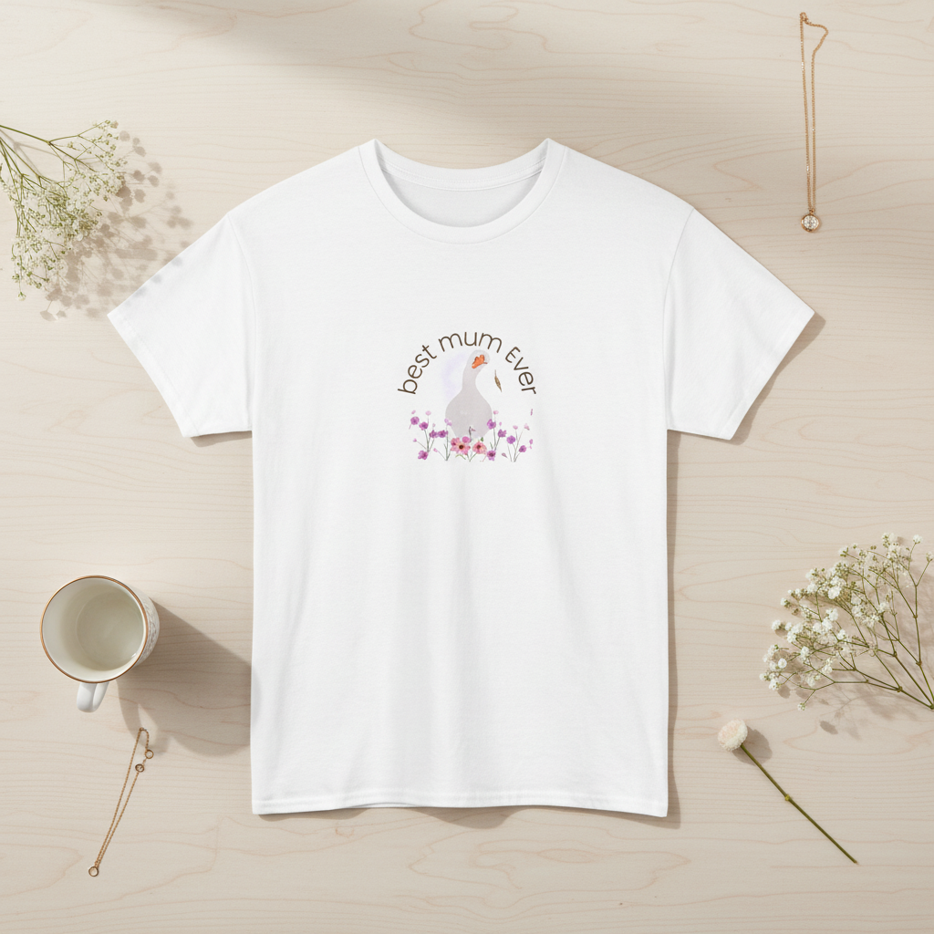 White t-shirt taking up 80% of frame