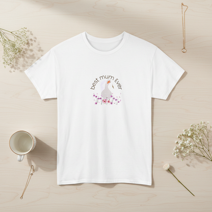 White t-shirt taking up 80% of frame