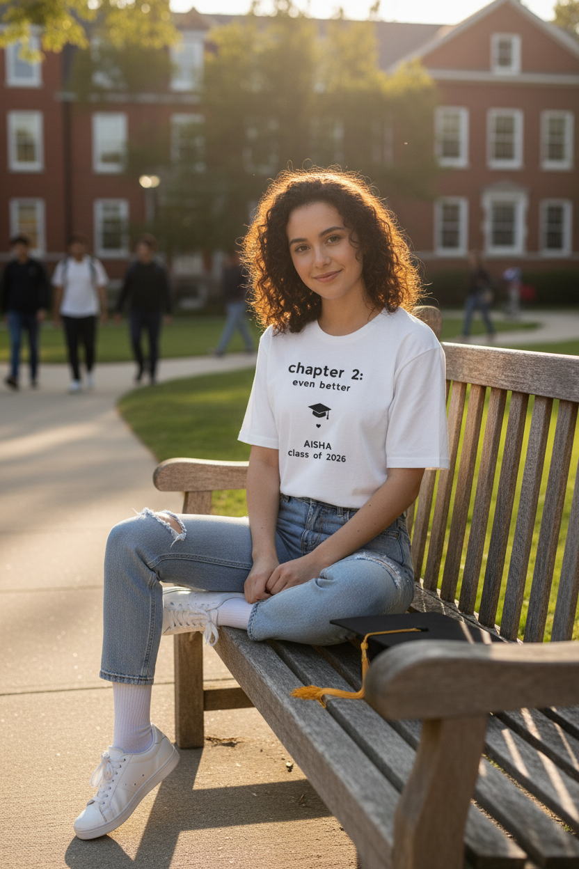 White tee — Aisha campus