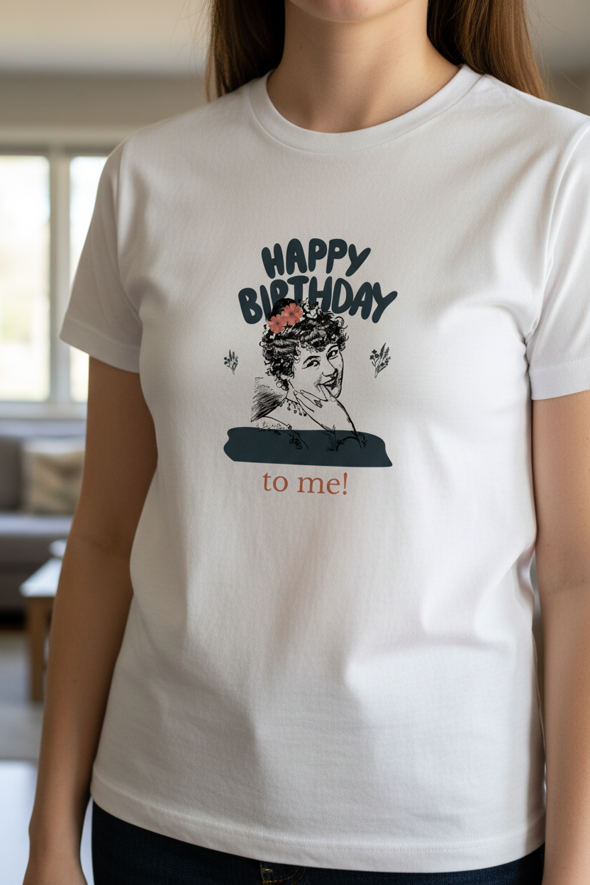 White Tee Centered Small