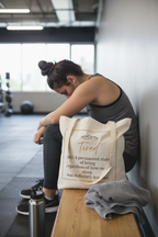 White Tired tote at gym