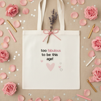 White tote flat lay - twine lavender candles