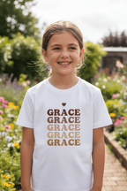 Kids' Personalised Retro Name Stack Tee | Custom Name T-Shirt - AlleyCrafters