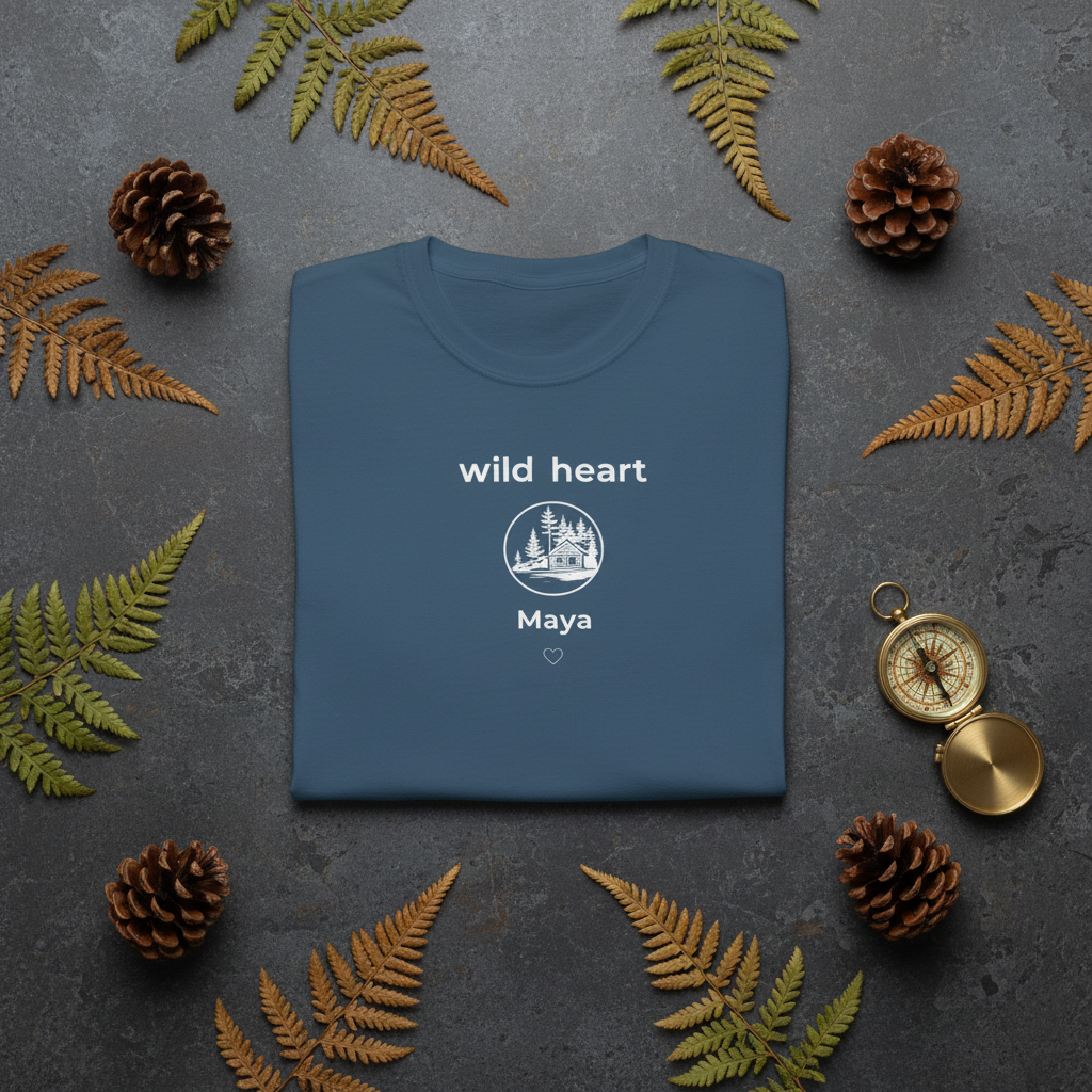 Wild Heart Steel Blue Flat Lay