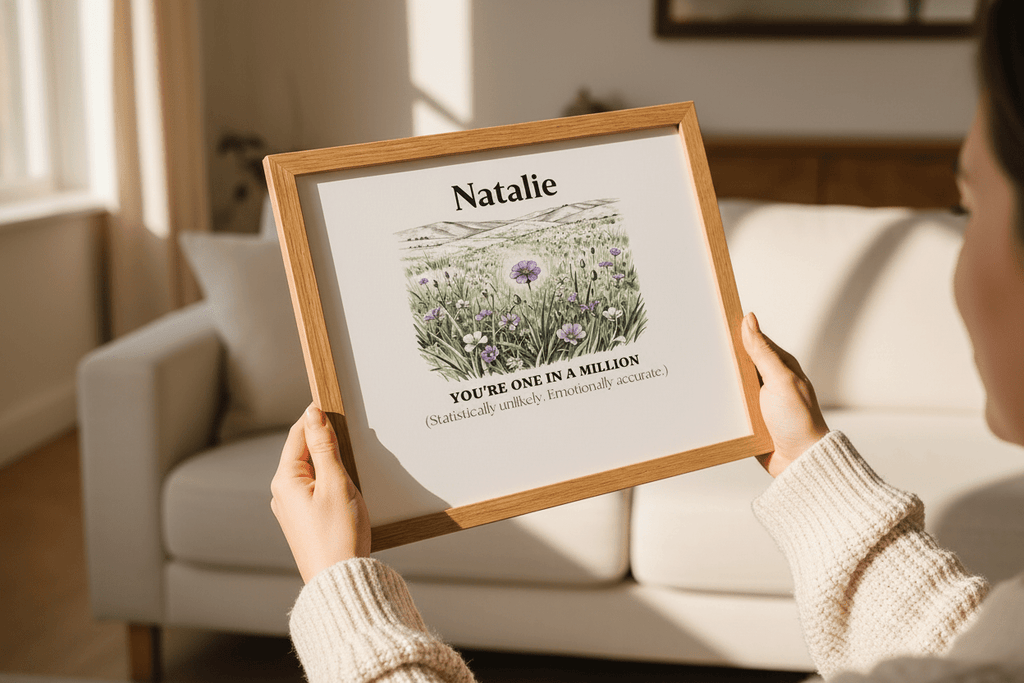 Personalised Wildflower Name Canvas Print — You're One in a Million - AlleyCrafters