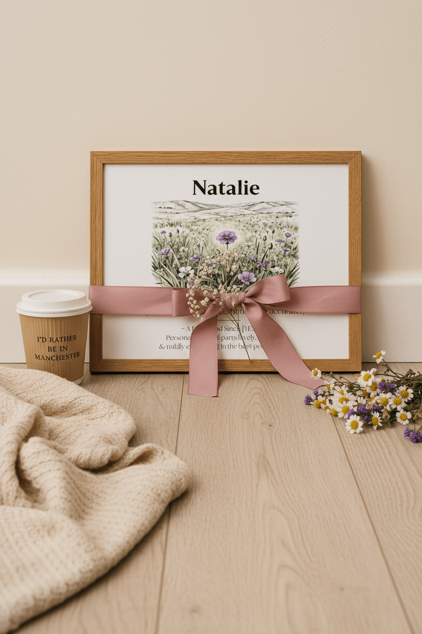 Personalised Wildflower Name Canvas Print — You're One in a Million - AlleyCrafters