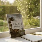A5 wirobound planner notebook with vintage landscape cover and “Time for Planning” title.