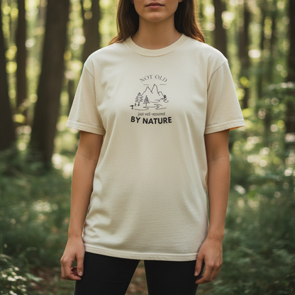 Woman forest setting